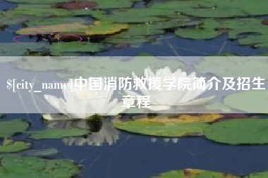 沈阳中国消防救援学院简介及招生章程