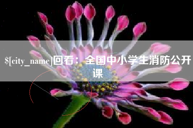 沈阳回看：全国中小学生消防公开课