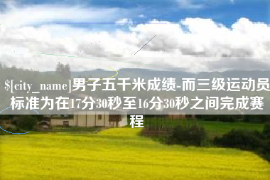 沈阳男子五千米成绩-而三级运动员标准为在17分30秒至16分30秒之间完成赛程