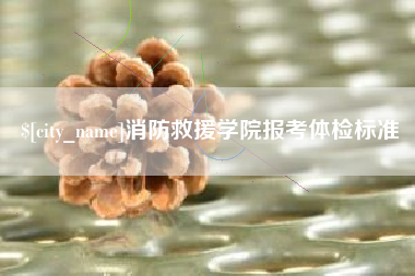 沈阳消防救援学院报考体检标准
