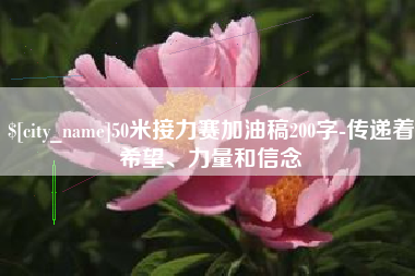 沈阳50米接力赛加油稿200字-传递着希望、力量和信念