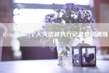 沈阳个人失信被执行记录查询阚继伟