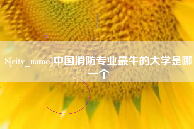 沈阳中国消防专业最牛的大学是哪一个