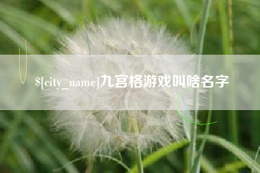 沈阳九宫格游戏叫啥名字