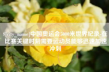 沈阳中国奥运会5000米世界纪录-在比赛关键时刻需要运动员能够迅速加速冲刺