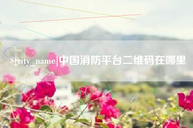 沈阳中国消防平台二维码在哪里