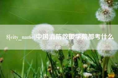 沈阳中国消防救援学院都考什么