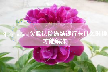 沈阳欠款法院冻结银行卡什么时候才能解冻