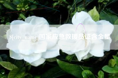 沈阳国家应急救援员证含金量