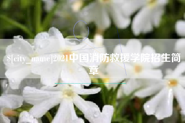 沈阳2021中国消防救援学院招生简章