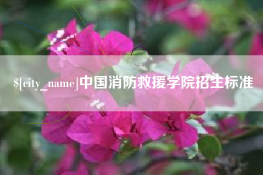 沈阳中国消防救援学院招生标准