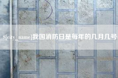 沈阳我国消防日是每年的几月几号