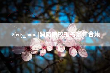沈阳消防院校报考条件合集